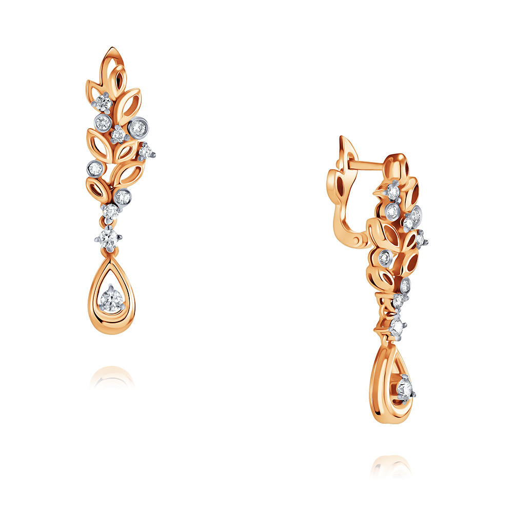 

Серьги подвески из красного золота с бриллиантом ADAMAS 2403622/01-А50Д-41, 2403622/01-А50Д-41