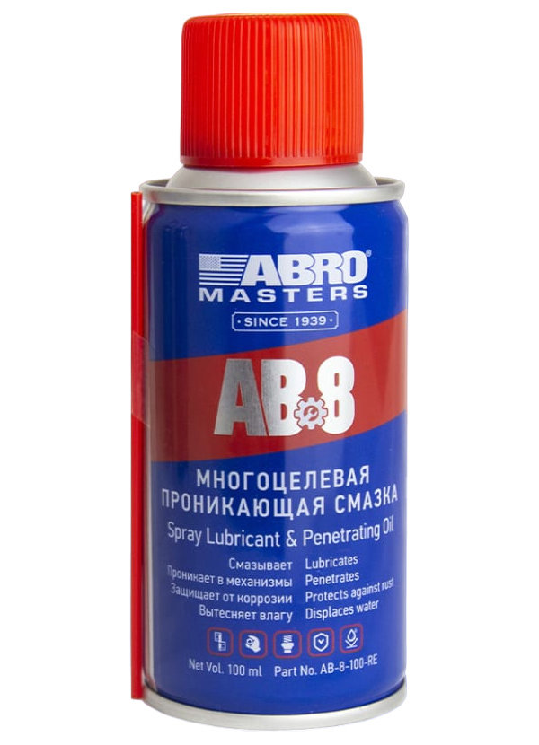 8-100-Ab Abro Смазка Многоцелев. Проник. Ам(100мл) ABRO арт. AB-8-100-R