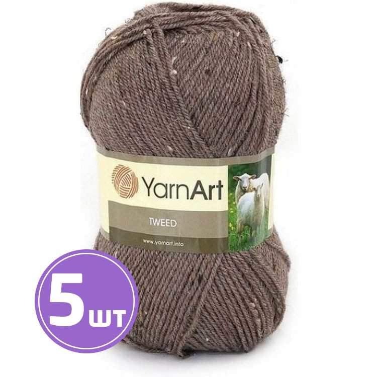 

Пряжа YarnArt Tweed 229 твид 5 шт по 100 г, Серый
