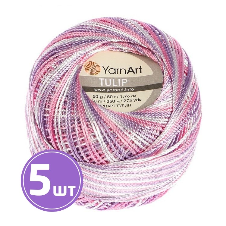 

Пряжа YarnArt TULIP 458 мультиколор 5 шт по 50 г, Разноцветный