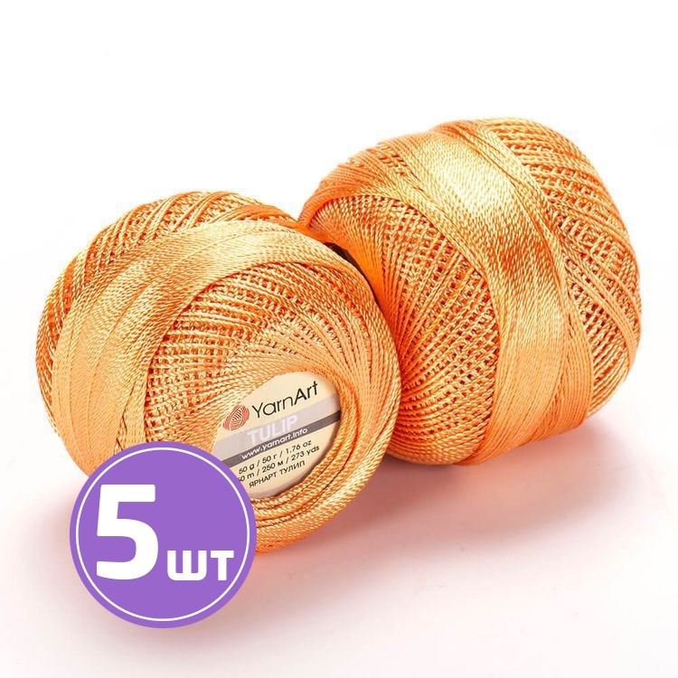 

Пряжа YarnArt TULIP 431 фезал 5 шт по 50 г, Оранжевый