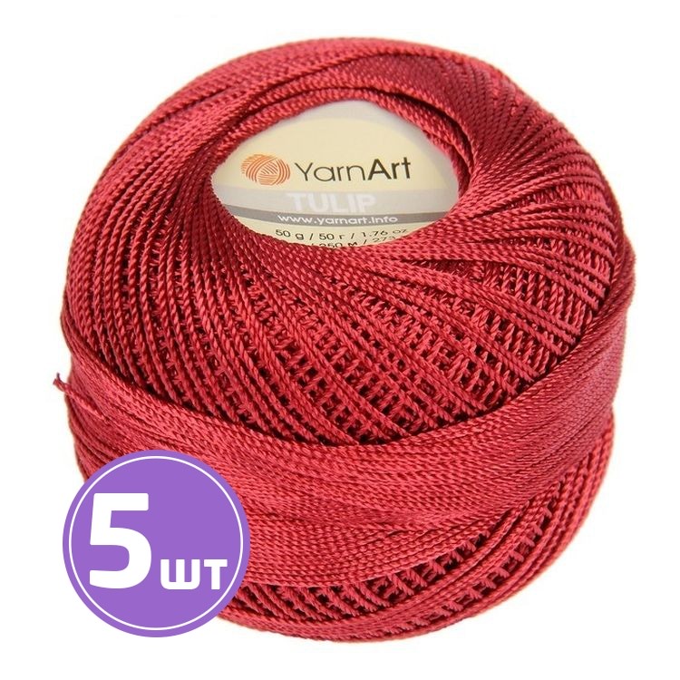 

Пряжа YarnArt TULIP 422 георгин 5 шт по 50 г, Розовый