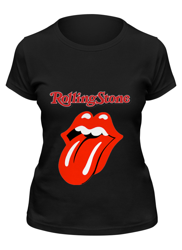 

Футболка женская Printio Rolling stone черная S, Черный, Rolling stone