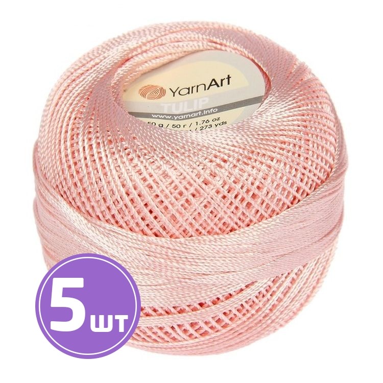 

Пряжа YarnArt TULIP 418 нежно-розовый 5 шт по 50 г