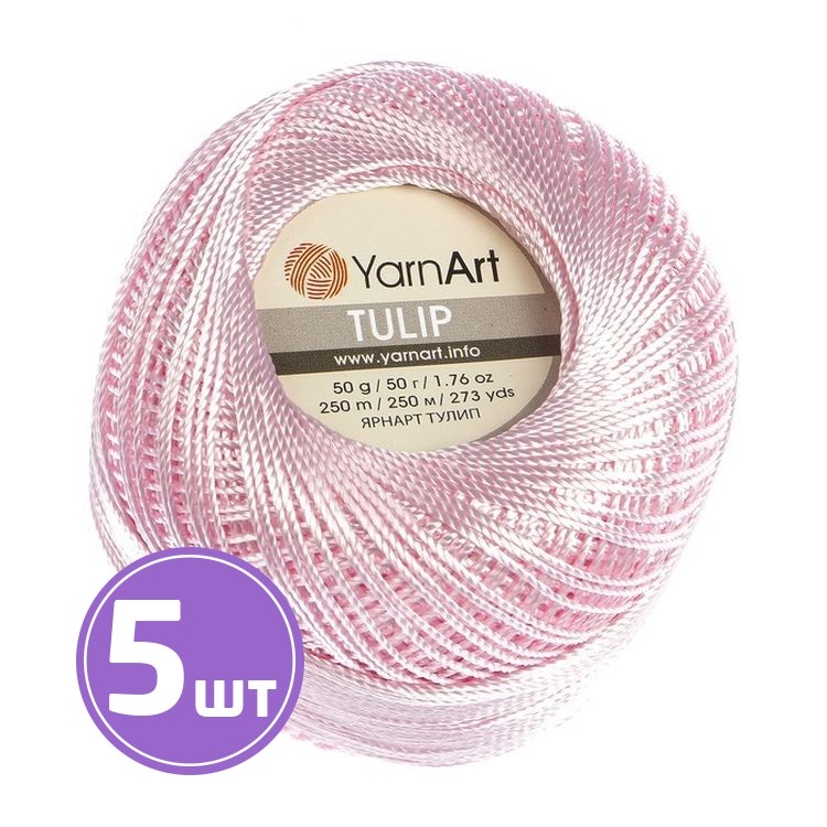 

Пряжа YarnArt TULIP 415 розовый 5 шт по 50 г