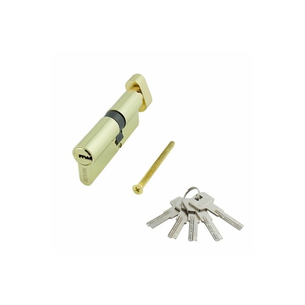 Цилиндр стальной MARLOK ЦМВ 70 (30В/40)-5К, перфорированный ключ/вертушка, РВ, золотистый