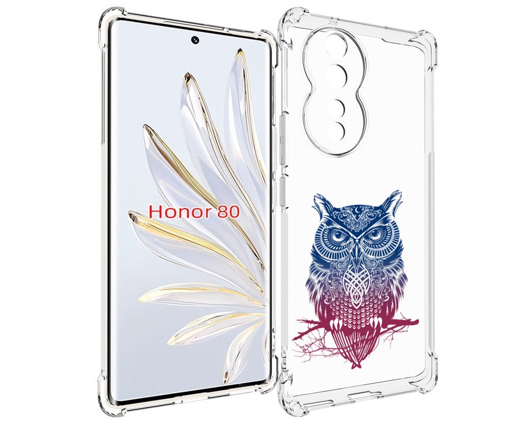 

Чехол MyPads хиппи сова для Honor 80, Прозрачный, Tocco