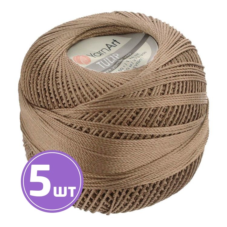 

Пряжа YarnArt TULIP 406 фреза 5 шт по 50 г, Бежевый