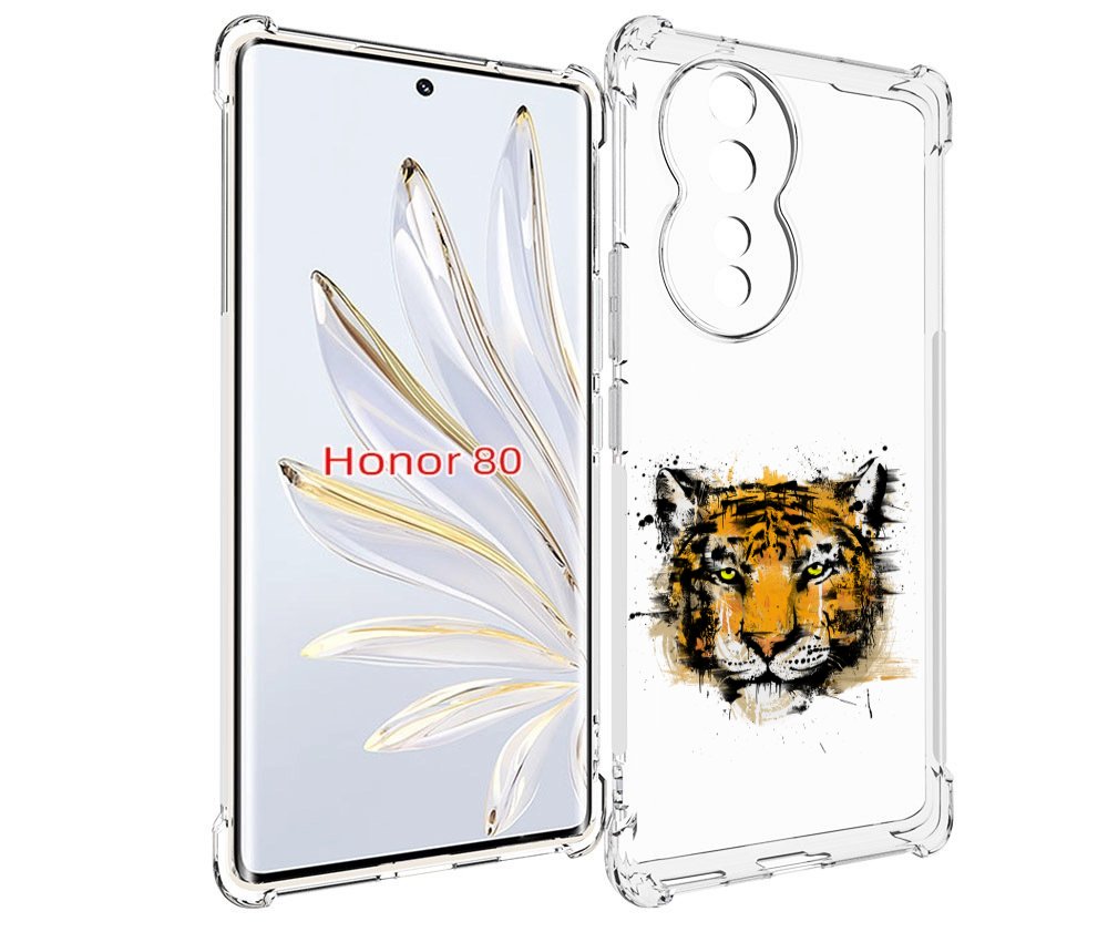

Чехол MyPads тигруля для Honor 80, Прозрачный, Tocco