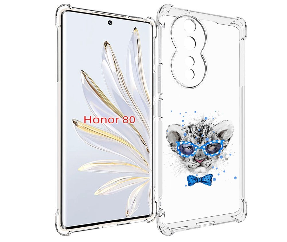 

Чехол MyPads тигренок с бабочкой для Honor 80, Прозрачный, Tocco