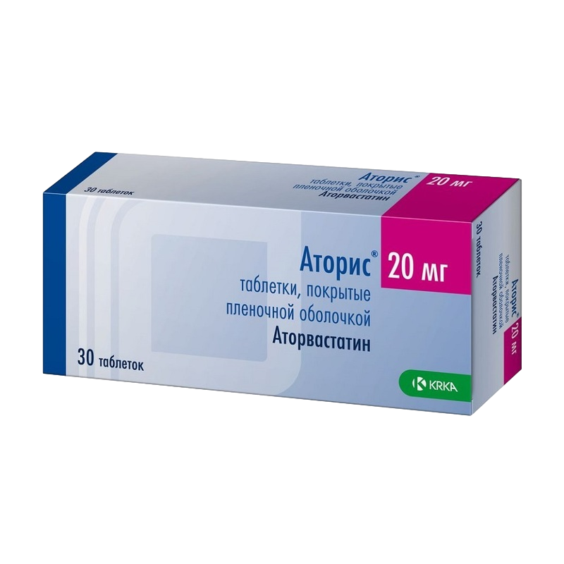 Аторис таблетки п.п.о. 20 мг 30 шт.