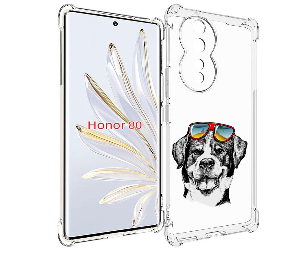 

Чехол MyPads счастливая собака для Honor 80, Прозрачный, Tocco