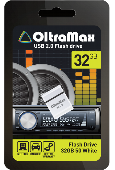 Флешка OltraMax 50 32GB white