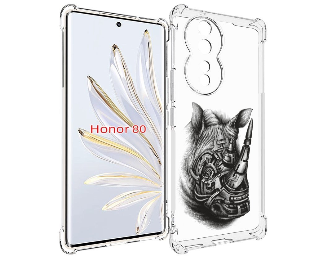 

Чехол MyPads стальной носорог для Honor 80, Прозрачный, Tocco