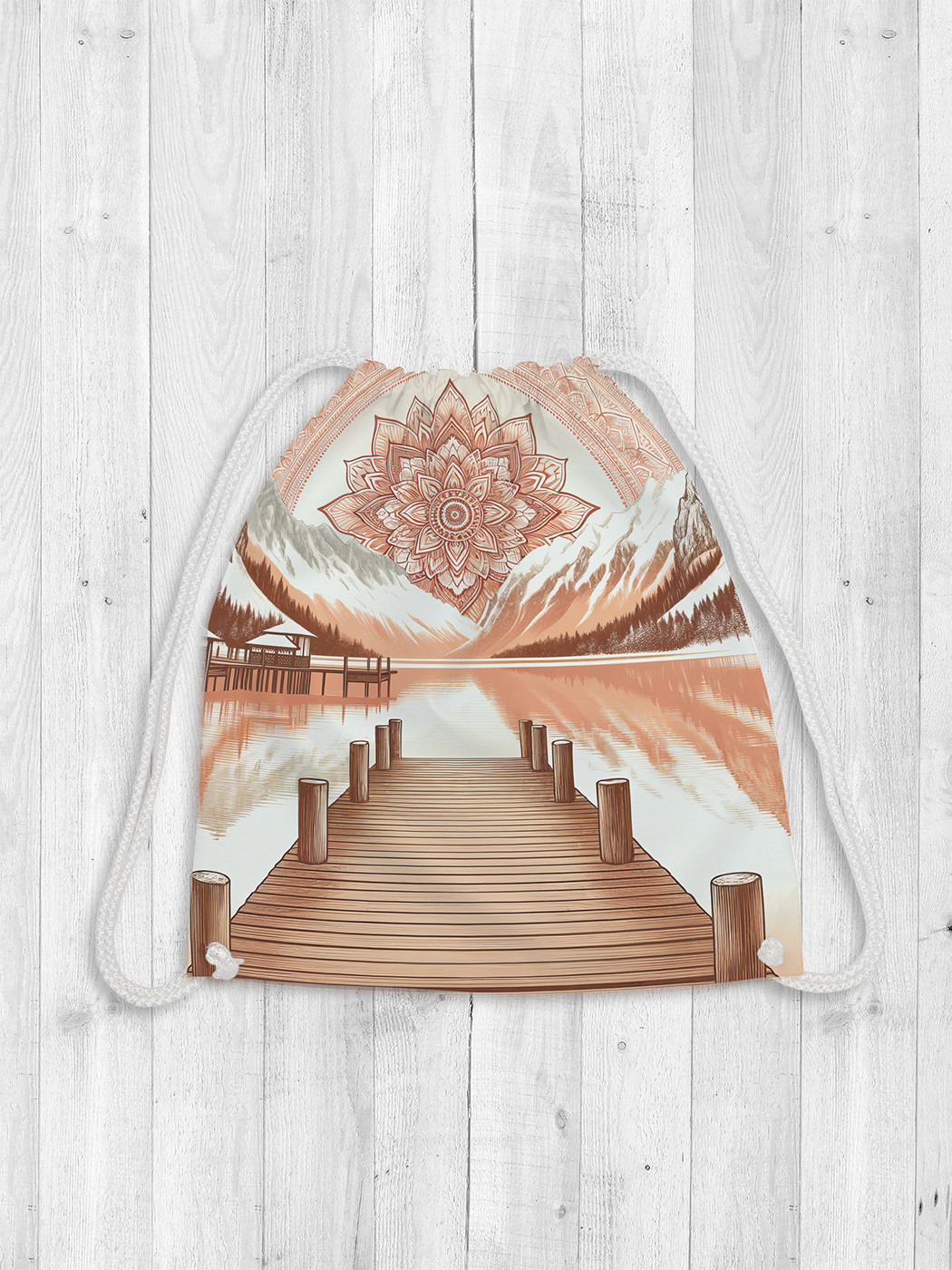 

Сумка мешок для обуви JoyArty Восход мандалы 38x40 bpa sd1051, Желтый, Восход мандалы