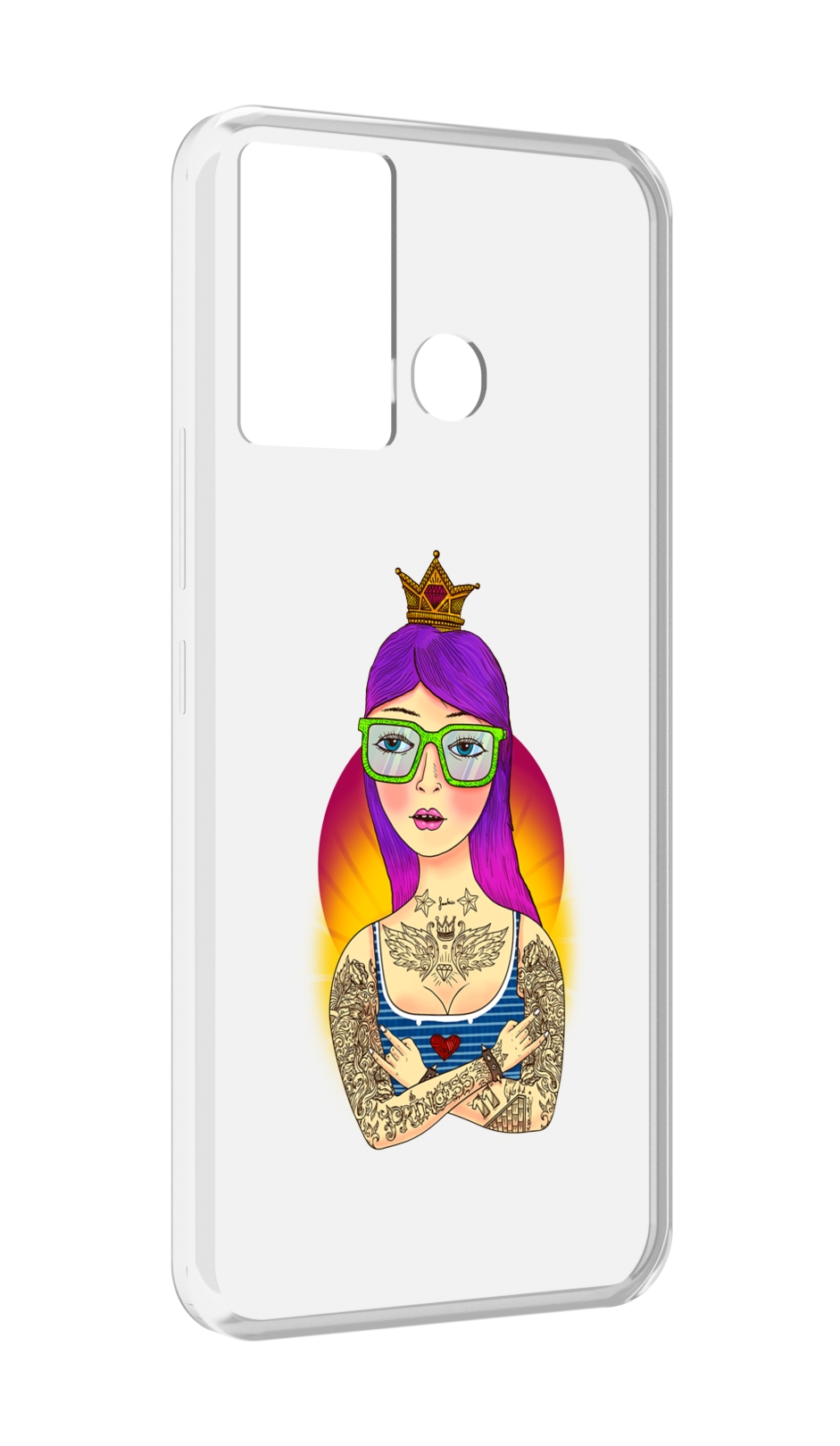 

Чехол MyPads девушка в татуировках с короной для Infinix Hot 12 Play, Прозрачный, Tocco