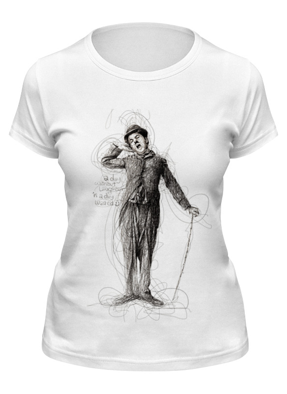 

Футболка женская Printio Charlie chaplin белая 2XL, Белый, Charlie chaplin
