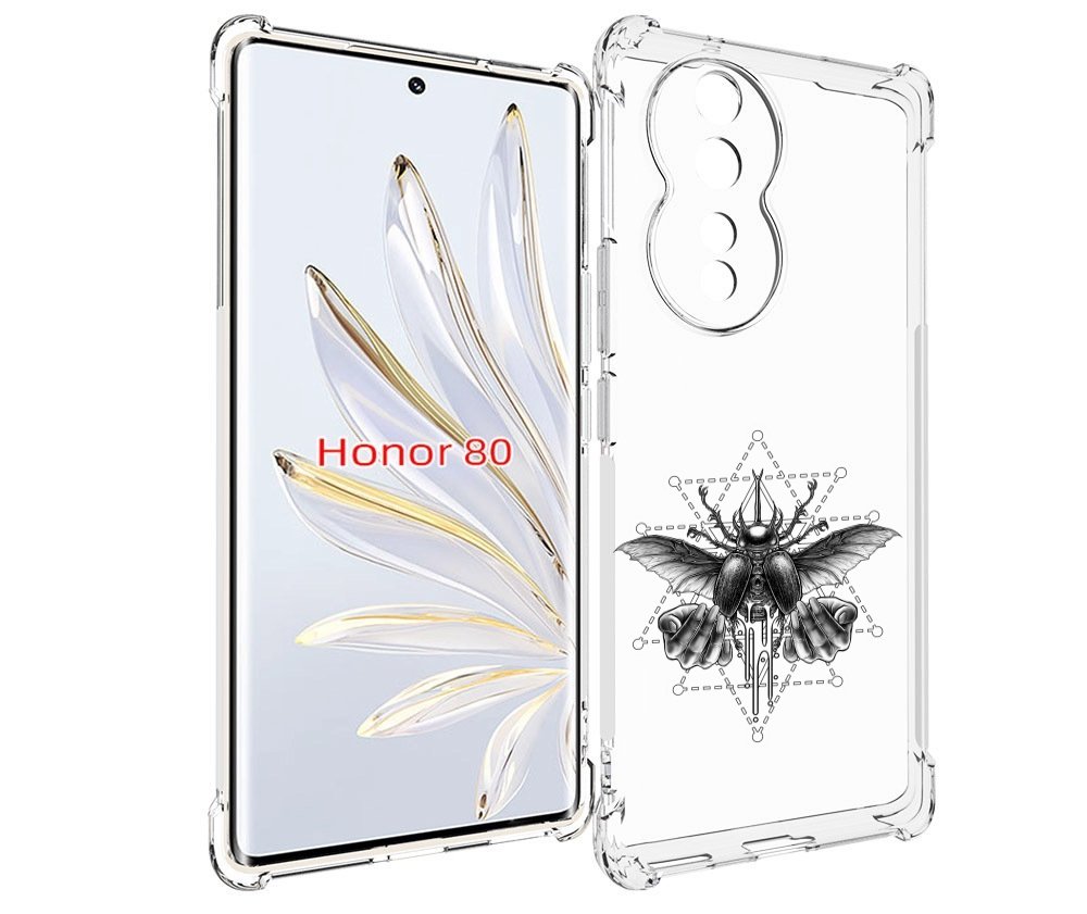 

Чехол MyPads скарабей для Honor 80, Прозрачный, Tocco