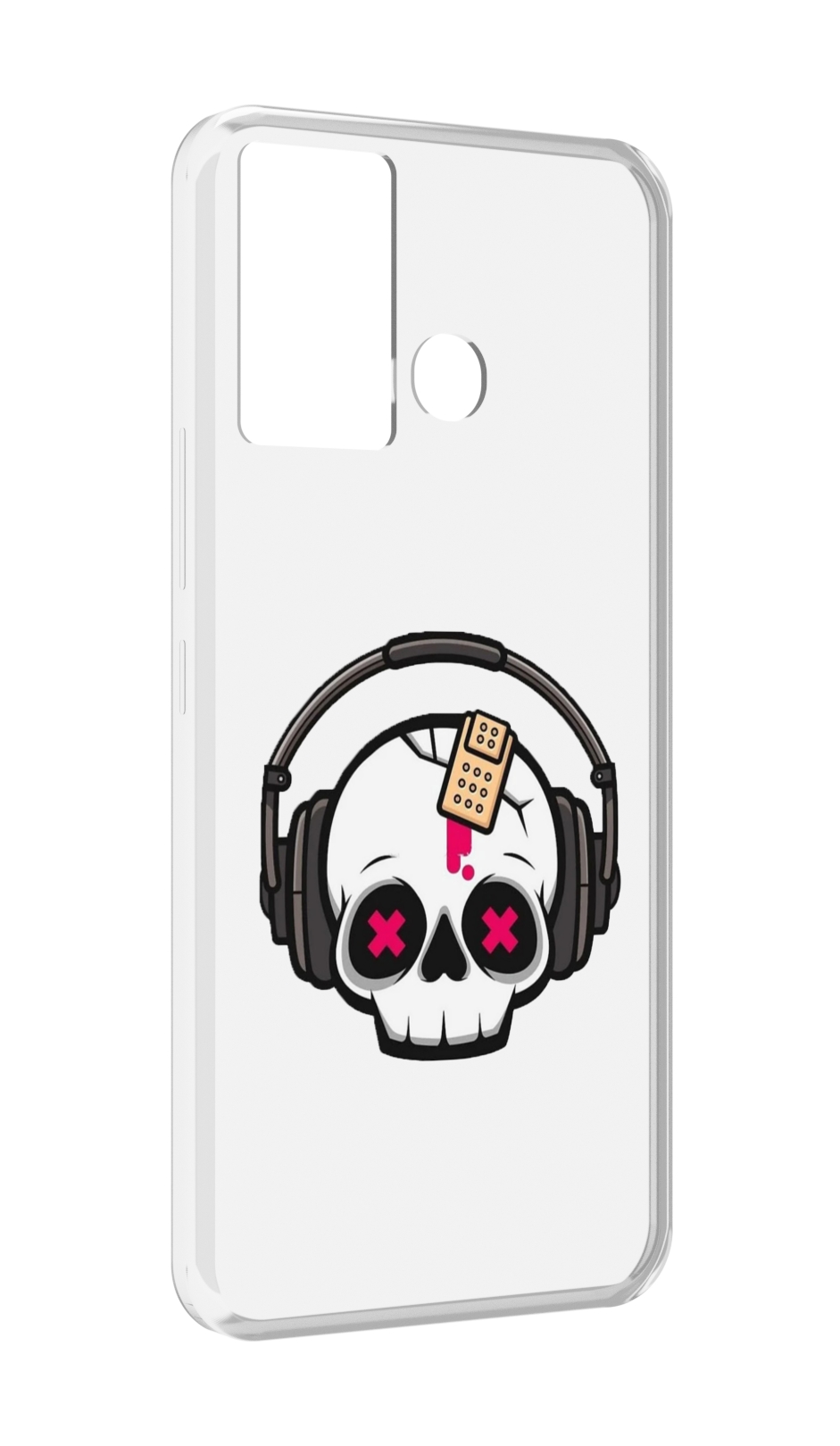 

Чехол MyPads черепок в наушниках для Infinix Hot 12 Play, Прозрачный, Tocco