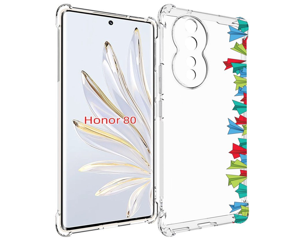 

Чехол MyPads самолетики из листочков для Honor 80, Прозрачный, Tocco