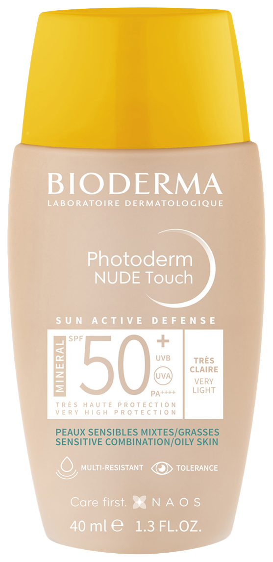 фото Солнцезащитный флюид bioderma photoderm с тоном, минеральные фильтры spf50+, 40 мл