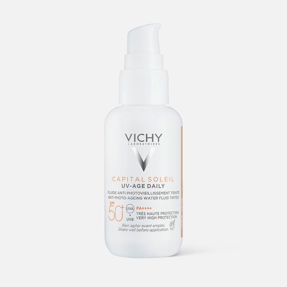 Солнцезащитный флюид Vichy Capital Ideal Soleil UV-age daily тонирующий SPF50 40 мл 3184₽