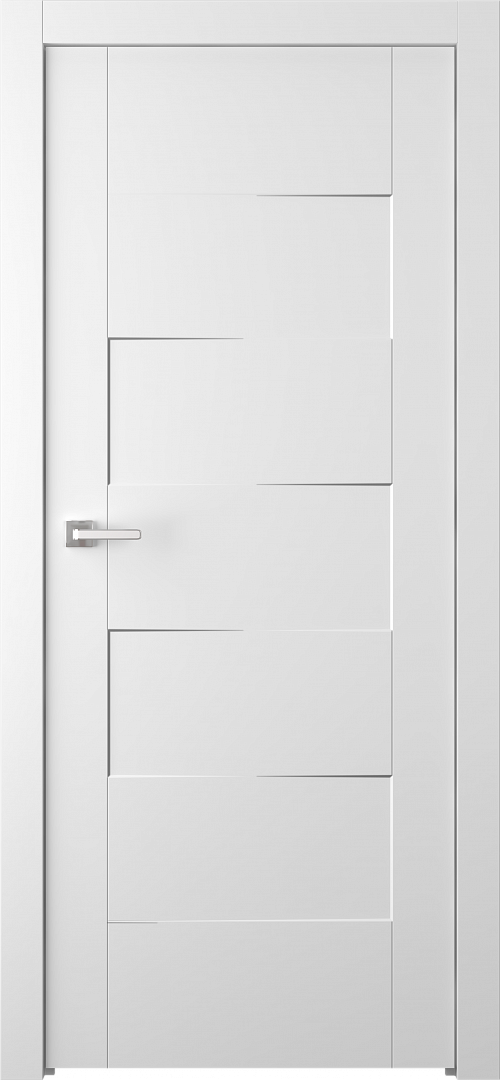 Дверь межкомнатная Belwooddoors Сплит эмаль белая, 900*2000 с коробкой и наличниками