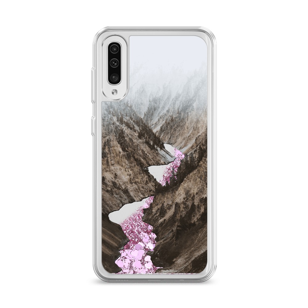 

Жидкий чехол с блестками "Горная река" на Samsung Galaxy A30s