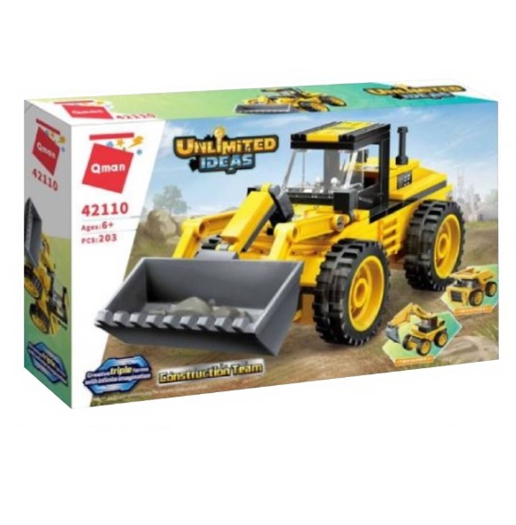 

Конструктор пластиковый Рыжий кот Экскаватор 203 детали, 31,5х5х19 см, в коробке, 42110-Q