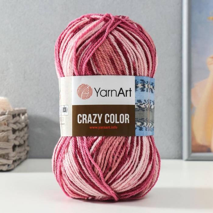 фото Пряжа "crazy color" 25% шерсть, 75% акрил 260м/100гр (136) yarnart