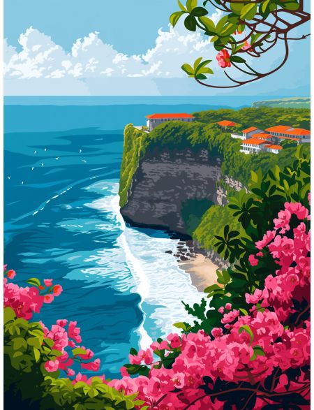 

Алмазная мозаика на подрамнике Морской пейзаж, 40x30 см, 50 цветов, 83578, ПРА-760