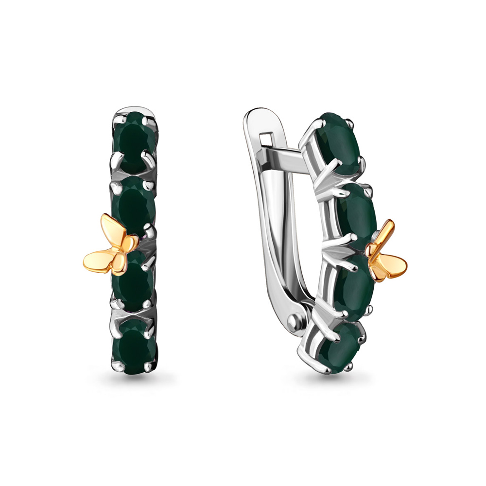 

Серьги из серебра с агатом Aquamarine 4471209_925_р, 4471209_925_р