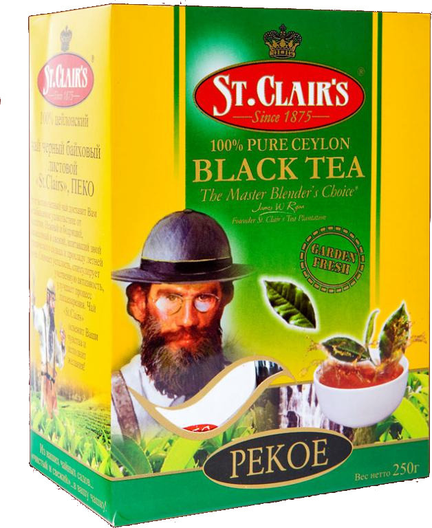 

Черный чай листовой, St.clair's Black Tea PEKOE, 250 гр