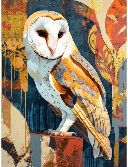 

Алмазная мозаика на подрамнике Сова, 70x50 см, 50 цветов, 83548, ПРА-754