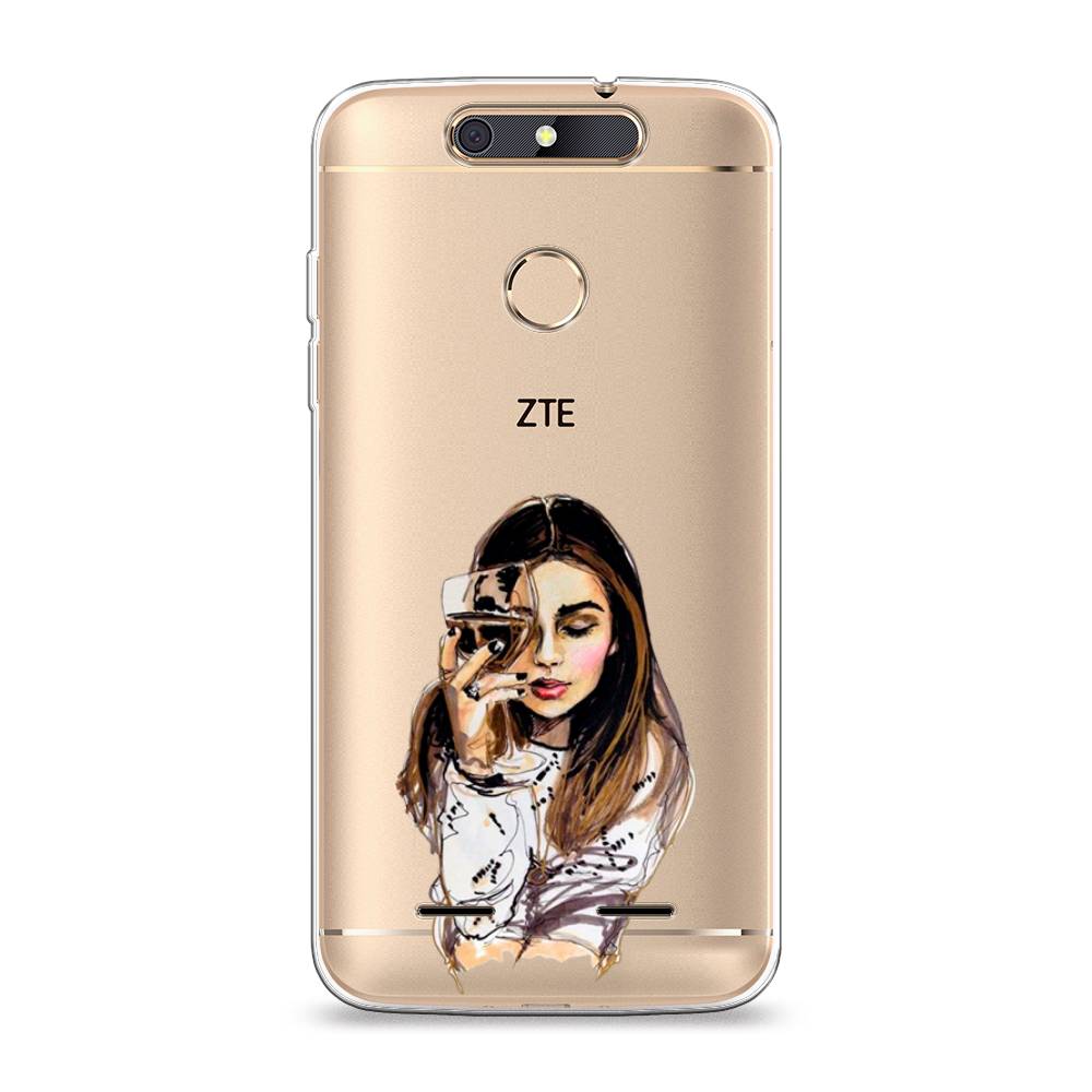 

Чехол Awog на ZTE Blade V8 mini / ЗТЕ Блэйд V8 mini "Девушка с бокалом", 131950-7