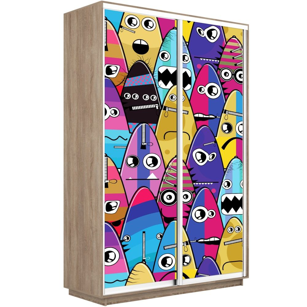 

Шкаф-купе Е1 Экспресс Фото дуо Сонома 120-240-60 1009