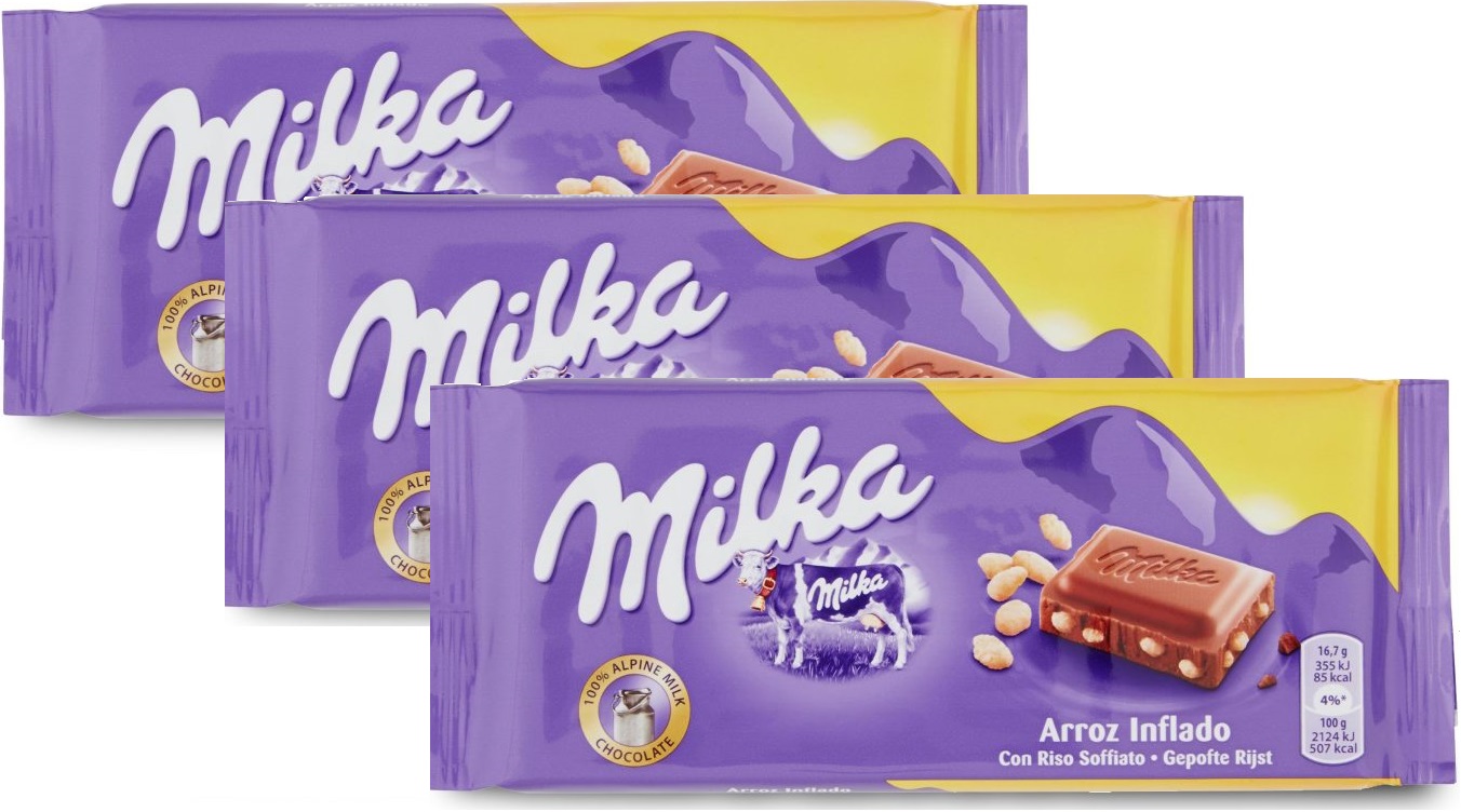 

Шоколад Milka Crispy Rice с воздушным рисом, 100 г х 3 шт