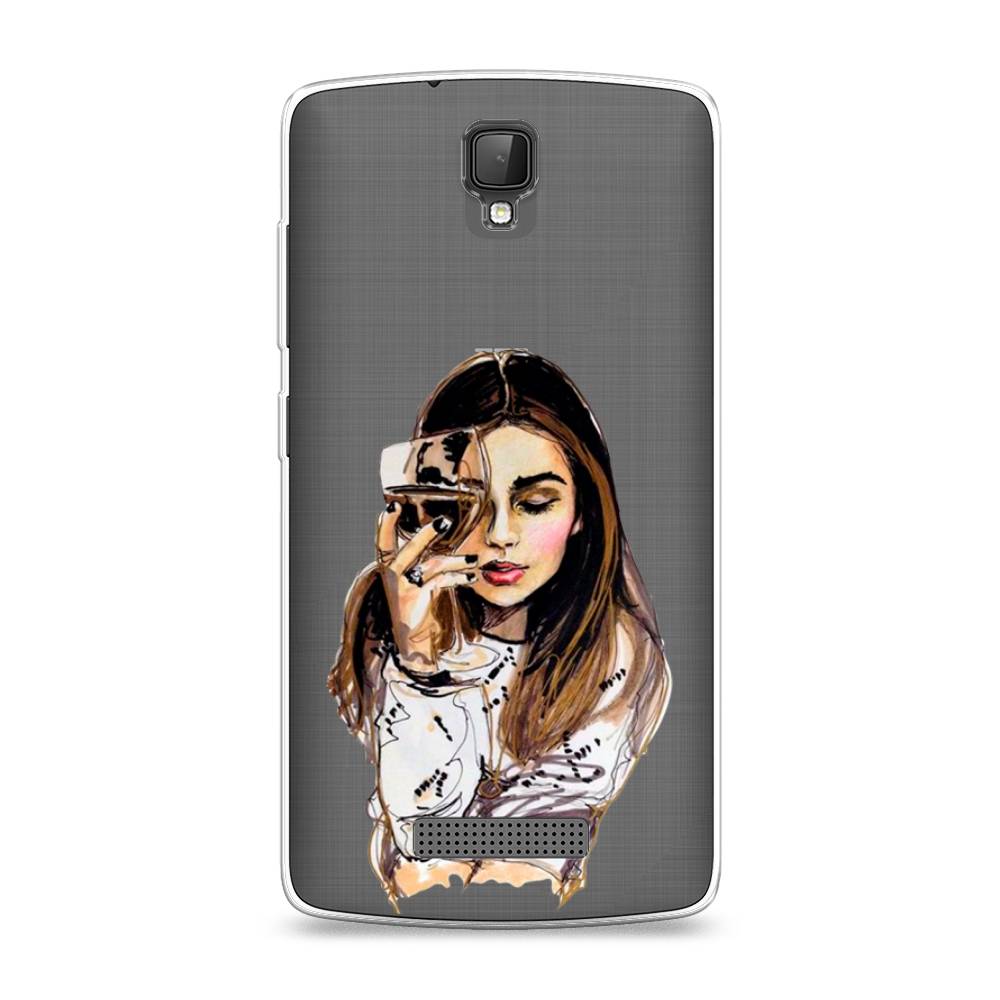 

Чехол Awog на ZTE Blade L5 (L5 Plus) / ЗТЕ Блэйд L5 (L5 Plus) "Девушка с бокалом", 130350-7