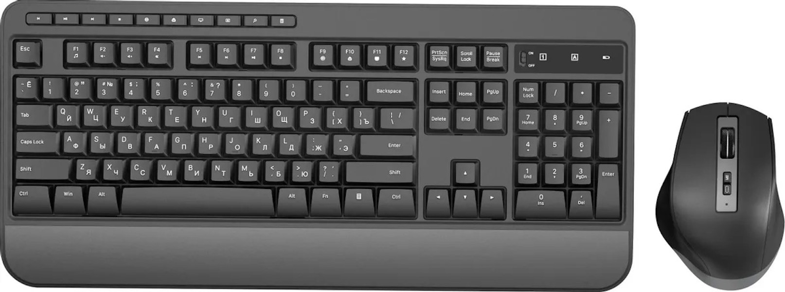 

Комплект клавиатура+мышь Oklick S290W, USB, беспроводной, черный 351701, Комплект (клавиатура+мышь) Oklick S290W, USB, беспроводной, черный [351701]