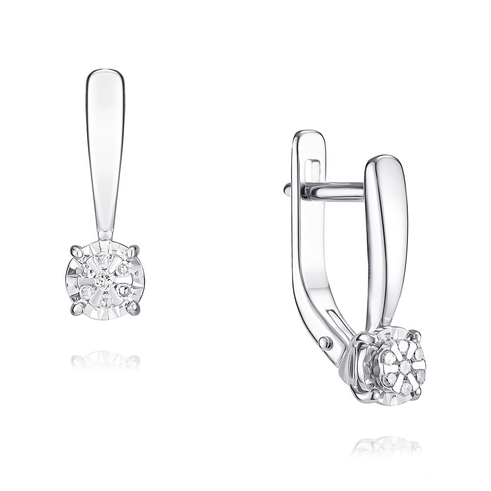 

Серьги из белого золота с бриллиантом ADAMAS 24040378/01-А517Д-41, 24040378/01-А517Д-41