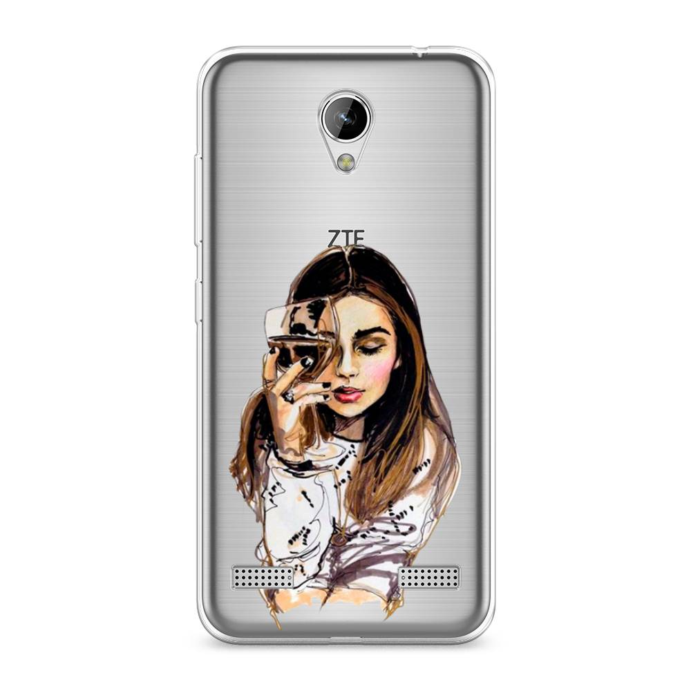 

Чехол Awog на ZTE Blade A520 / ЗТЕ Блэйд A520 "Девушка с бокалом", 132050-7