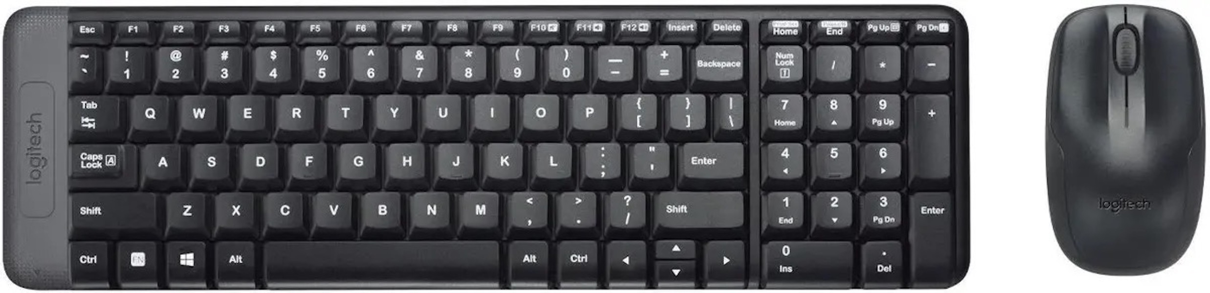 Комплект клавиатура+мышь Logitech MK220 Ru layout, USB, беспроводной, черный 920-003169