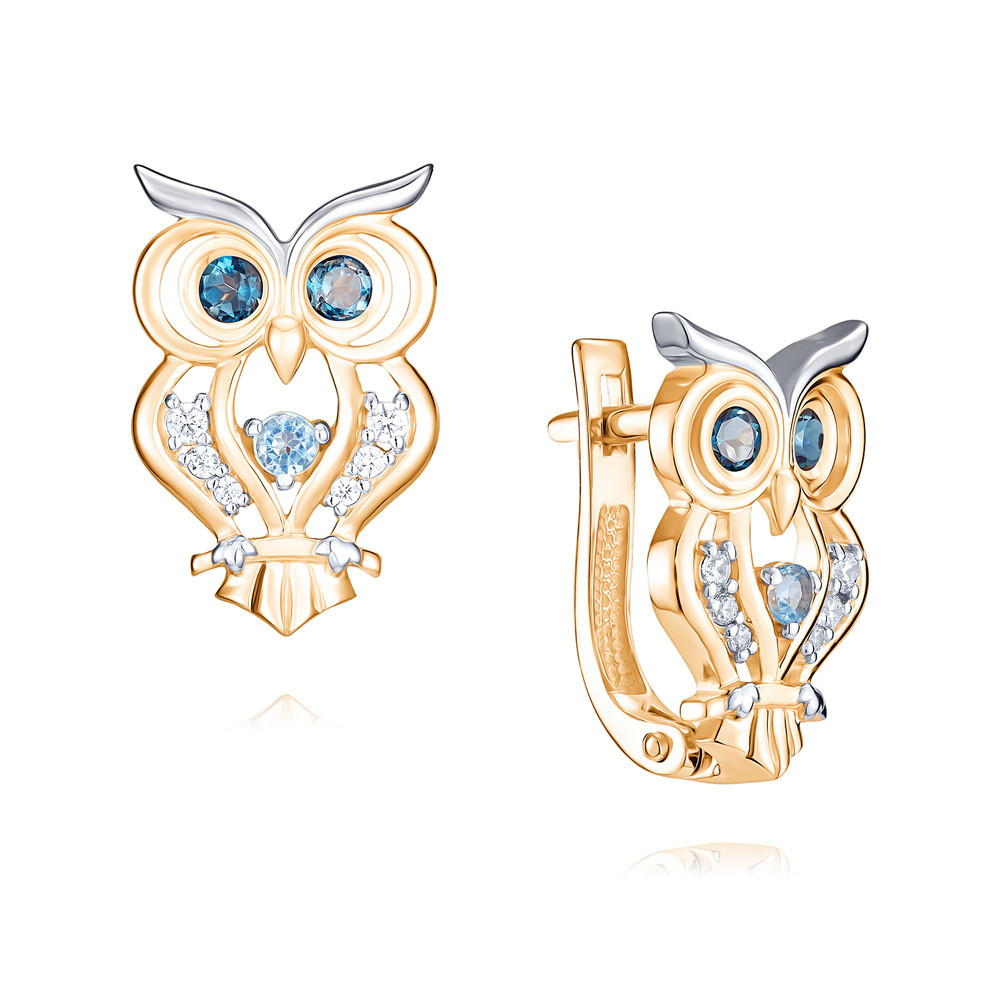 

Серьги из красного золота с топазом/фианитом ADAMAS 24040544/01-А50Д-660, 24040544/01-А50Д-660