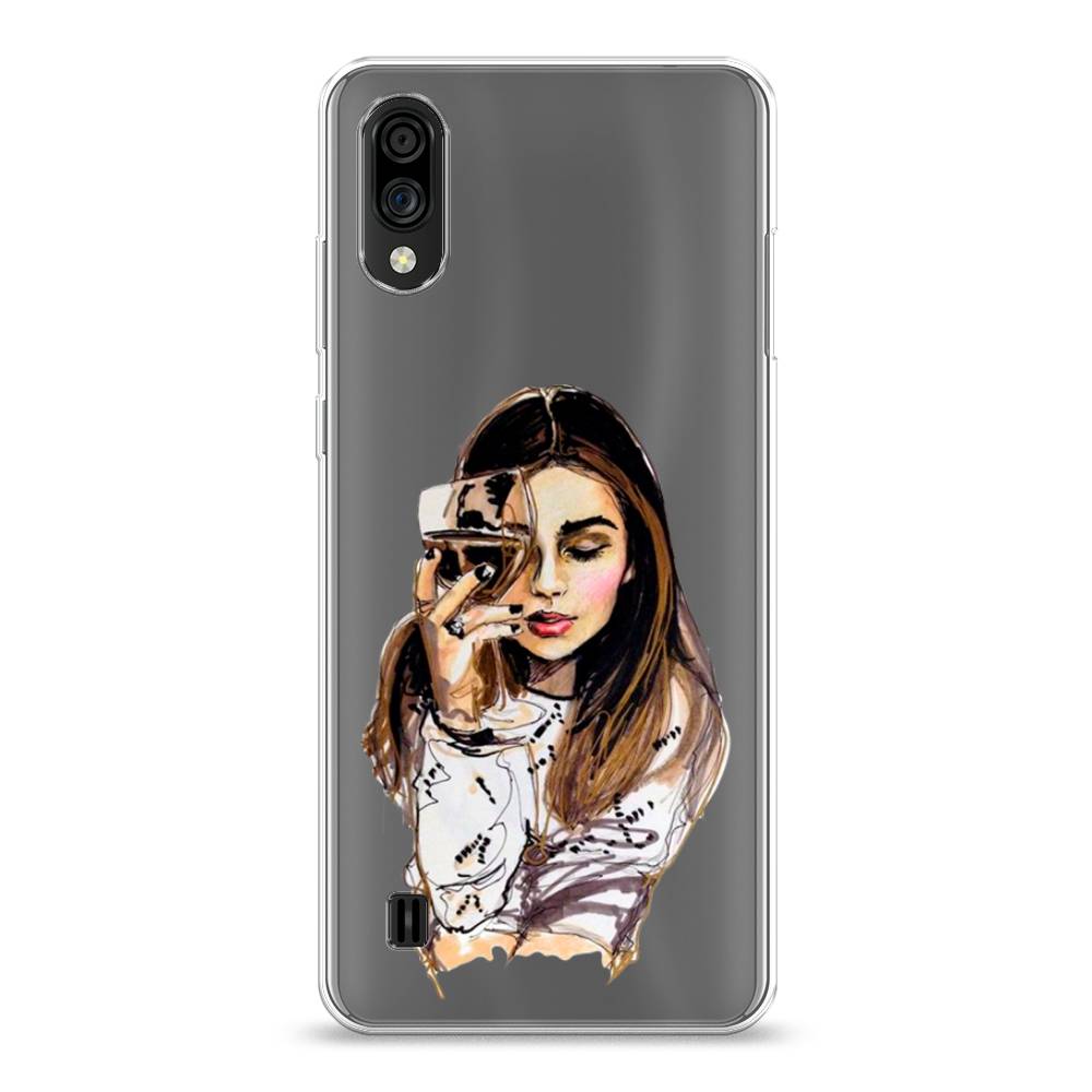 

Чехол Awog на ZTE Blade A5 (2020) / ЗТЕ Блэйд A5 (2020) "Девушка с бокалом", Разноцветный, 134950-7