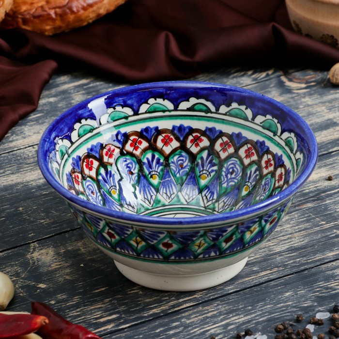 

Коса Риштанская Керамика "Узоры", 18 см, большая, синяя