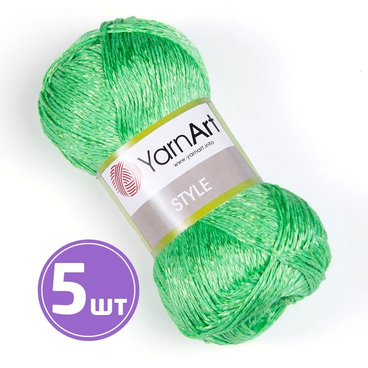 

Пряжа YarnArt Style 663 светло-зеленый 5 шт по 50 г