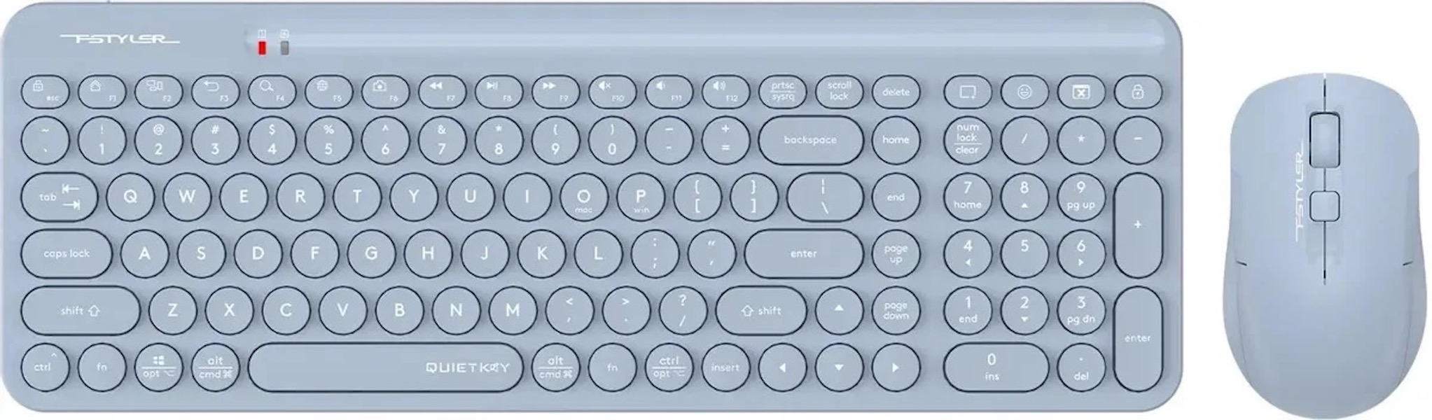 

Комплект клавиатура+мышь A4TECH Fstyler FG3300 Air, USB, беспроводной, синий, Комплект (клавиатура+мышь) A4TECH Fstyler FG3300 Air, USB, беспроводной, синий