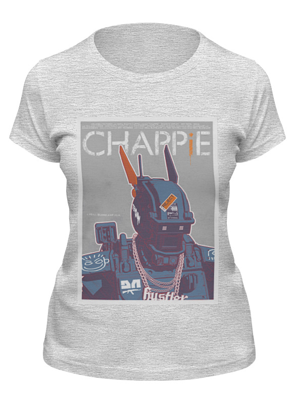 

Футболка женская Printio Chappie / робот чаппи серая S, Серый, Chappie / робот чаппи