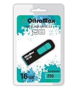 Флешка OltraMax OM-16GB-250 turquoise