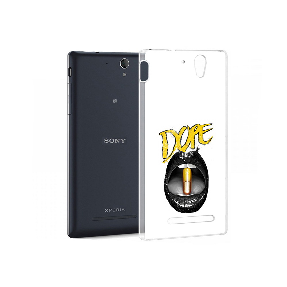 

Чехол MyPads Tocco для Sony Xperia C5 Ultra губы (PT16261.253.303), Прозрачный, Tocco